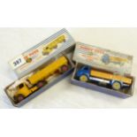 DINKY BOXED LORRY 922 BIG BEDFORD BLUE & YELLOW T/W 921 BOXED ARTICULATED LORRY