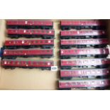 TRIANG MK 1 COACHES IN MAROON LIVERY X 12