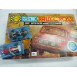 BOXED SCALEXTRIC SET RALLY CROSS AND TWO SEPARATE PLASTIC BOXED SCALEXTRIC CARS C 025 FERRARI 312