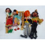 UNBOXED PELHAM PUPPETS INC WEST INDIAN, JUNIOR CONTROL MOTHER 1920'S, SL BIMBO WITH BEAD NECK