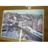 AL HAMMOND FRAMED PICTURE OF NEW STREET STATION C.1930, DAVRON 1980 BIRMINGHAM TRAM PICTURE AND