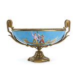 A Sèvres-style gilt bronze-mounted centerpiece