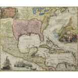 Regni Mexicani Nova Hispania Map by Johan Baptist Homann