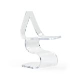 A Lucite side chair