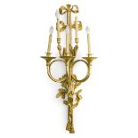A French five-light gilt bronze wall sconce