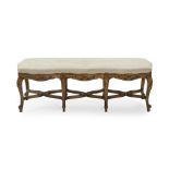 A French Provincial-style gilt wood bench