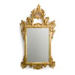 A giltwood mirror