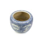 A Chinese blue and white porcelain planter/hibachi