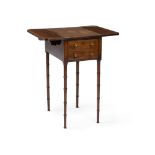 A diminutive English dropleaf work table