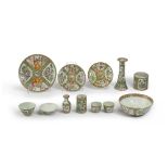 A group of Chinese Rose Medallion table items