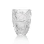 A Lalique ''Martinets'' art glass vase