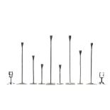 Ten candleholders