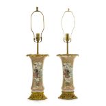 A pair of Chinese table lamps