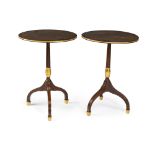A pair of English end tables