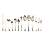 An Heirloom Sterling ''Damask Rose'' sterling silver flatware service