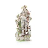 A French hand-painted porcelain figurine