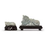 Two Chinese carved jade objects