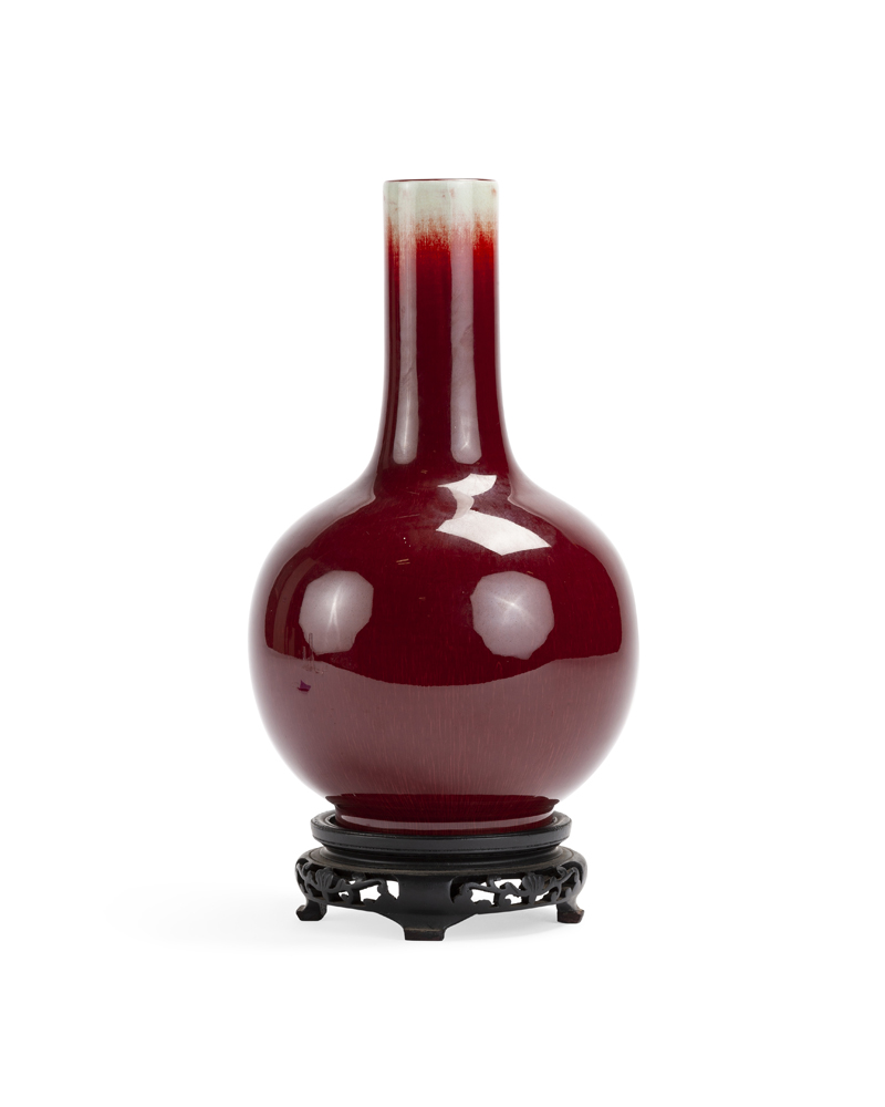 A Chinese oxblood porcelain vase