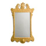 A Georgian-style giltwood wall mirror