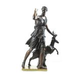 A bronze statue of ''Diana of Versailles''