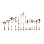 A Lunt ''Alexandra'' sterling silver flatware service