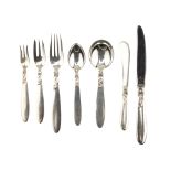 A Frigast ''Dolphin'' sterling silver flatware service