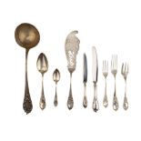 A set of German 800 silver flatware