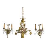 Three French-style light fixtures