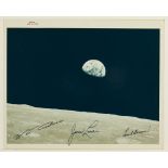 Apollo 'Earthrise' signed color photograph