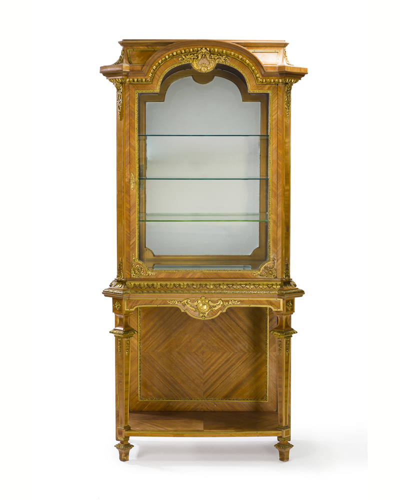 A Louis XVI-style gilt bronze-mounted vitrine