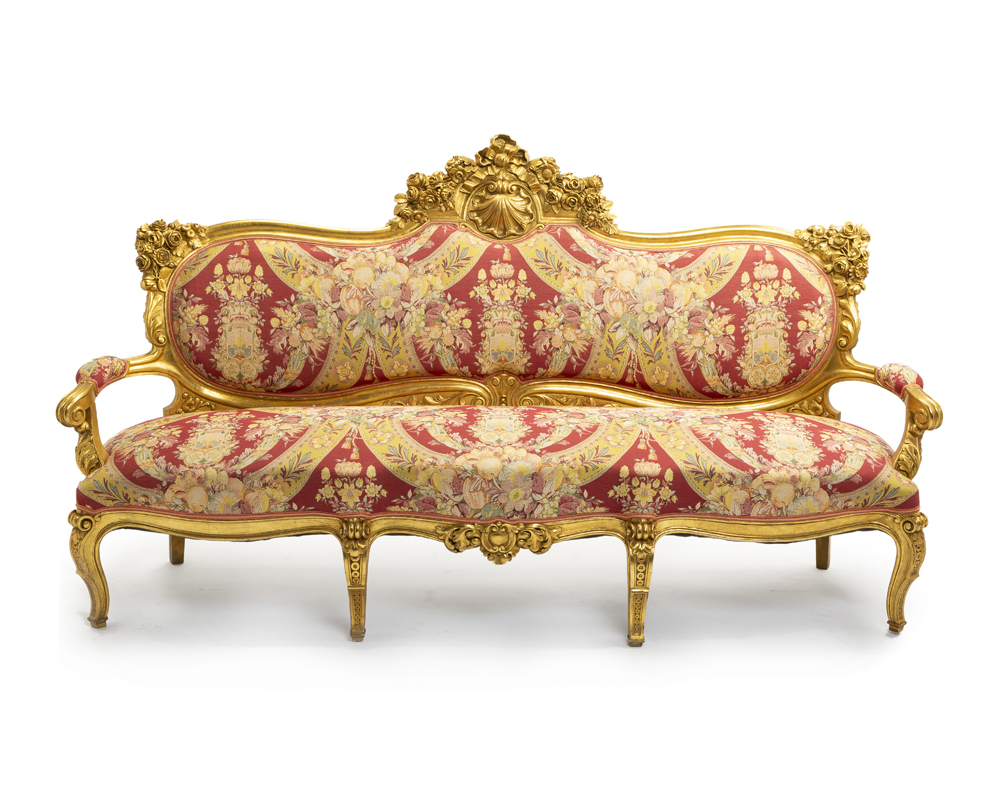 A French giltwood parlor suite - Image 2 of 3