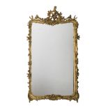 A Louis XV-style gilt gesso pier glass mirror