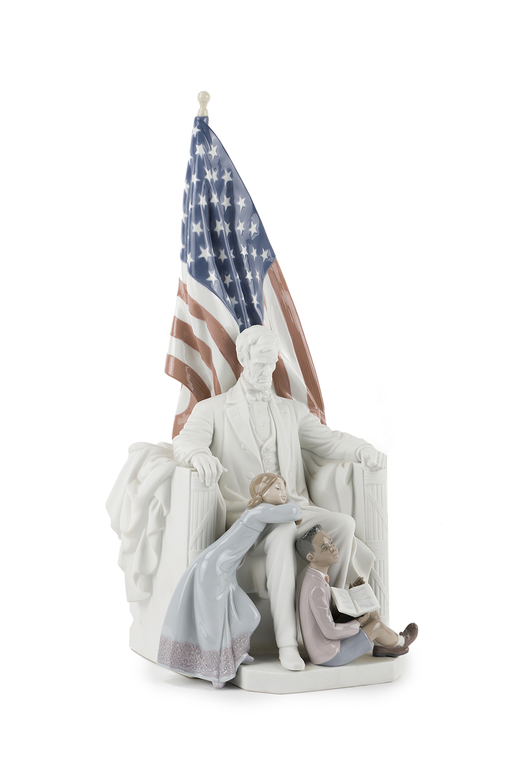 A large Lladro Lincoln commemorative porcelain sculpture - Image 2 of 4