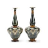 A pair of Royal Doulton porcelain vases