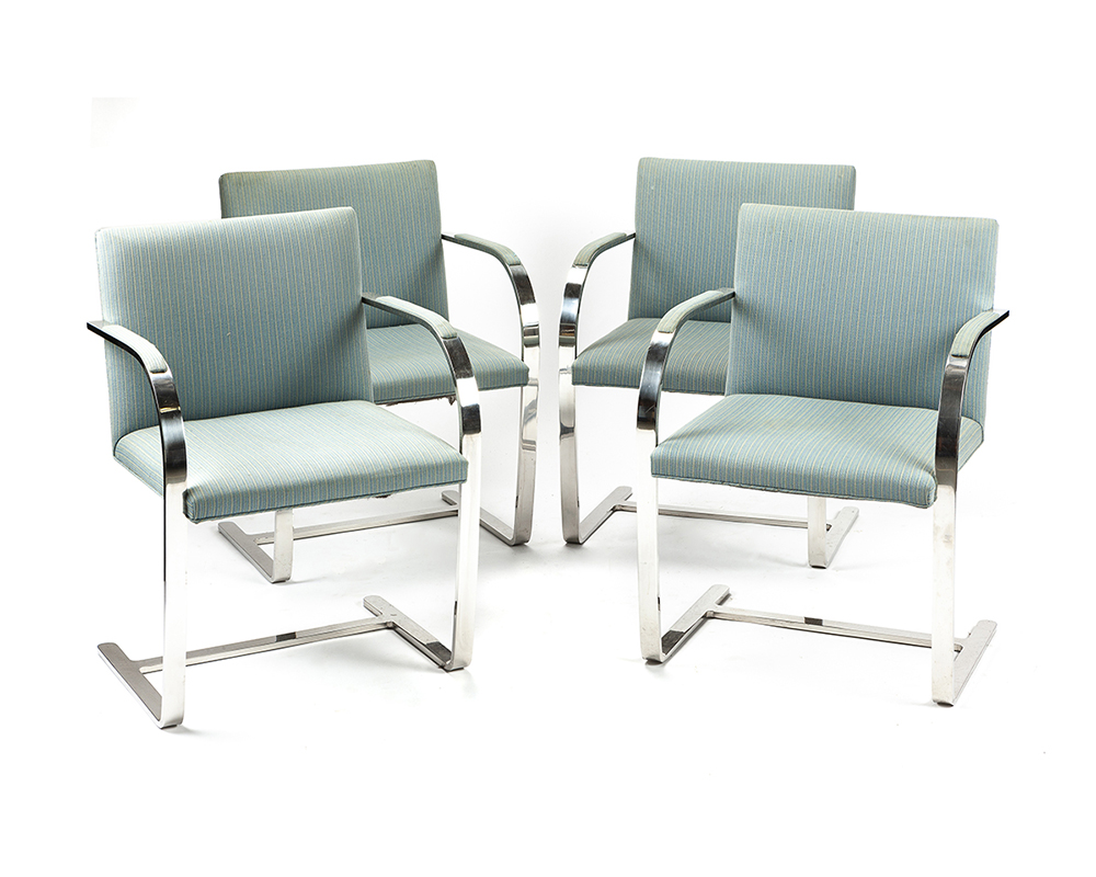 Four Ludwig Mies van der Rohe ''Brno'' chairs