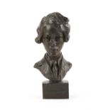 A patinated bronze bust of Amelia Earhart