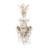 A gilt-bronze and crystal chandelier