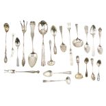 A group of miscellaneous silver flatware