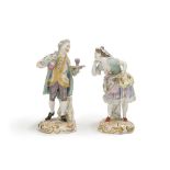 Two Meissen-style standing figures