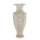 A Thai sterling silver vase