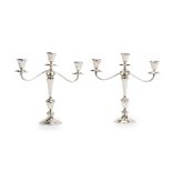 A pair of Gorham sterling silver convertible candlesticks