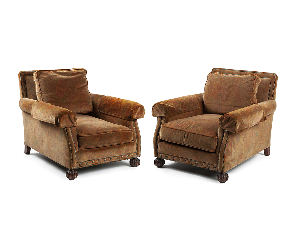 A pair of Ralph Lauren armchairs