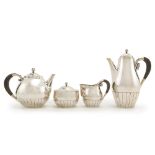 A Johan Rohde for Georg Jensen ''Cosmos'' sterling silver tea set