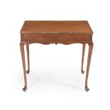 An English Queen Anne-style footed side table