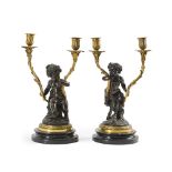 A pair of French candelabra