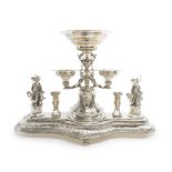 A monumental sterling silver centerpiece