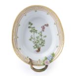 A Royal Copenhagen "Flora Danica" pickle/accent platter