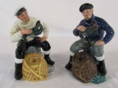 2 Royal Doulton 'The Lobster man' figurines HN 2323 and HN 2317