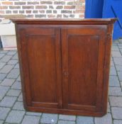 Georgian oak corner cupboard