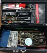 Tool box of engineering tools including tap & dies etc